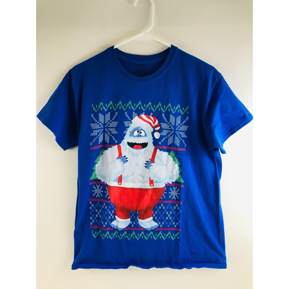 Rudolph Abominable Snowman T-Shirt Men's Size Medium Blue The Red Nose Reindeer